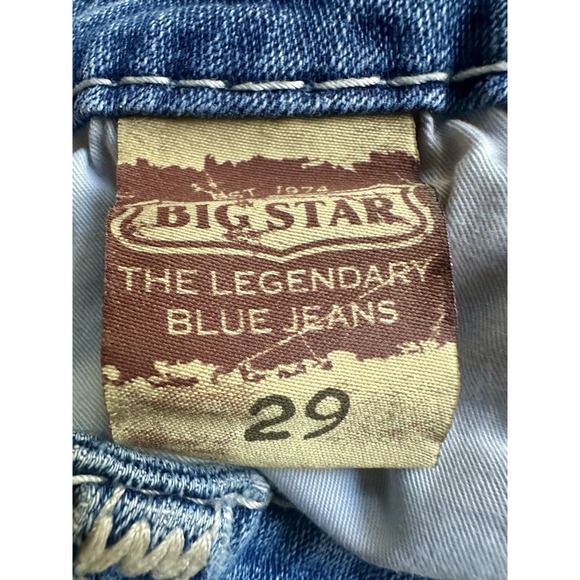 BIG STAR Denim Jeans Cropped Capri Womens Size 29 Y2K Vintage Distressed - Picture 7 of 10